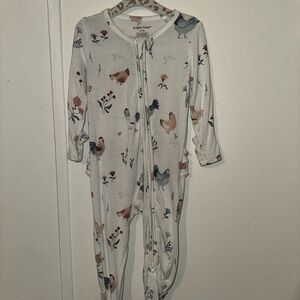 Angel Dear Kids Farm Animal One Piece - White